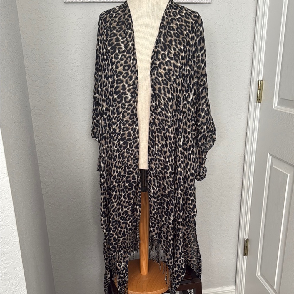 Nicole Miller Animal Print Cardigan